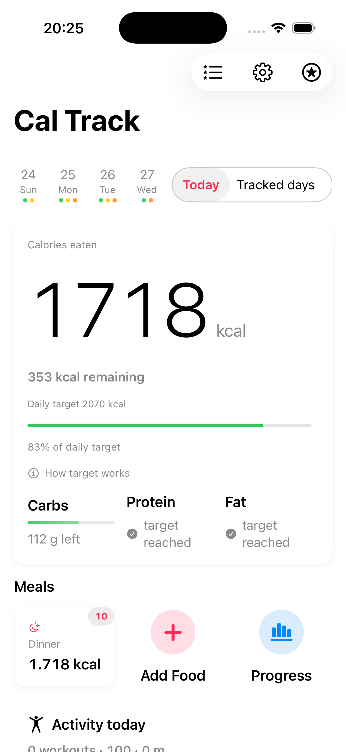 Clean CalTrack daily dashboard