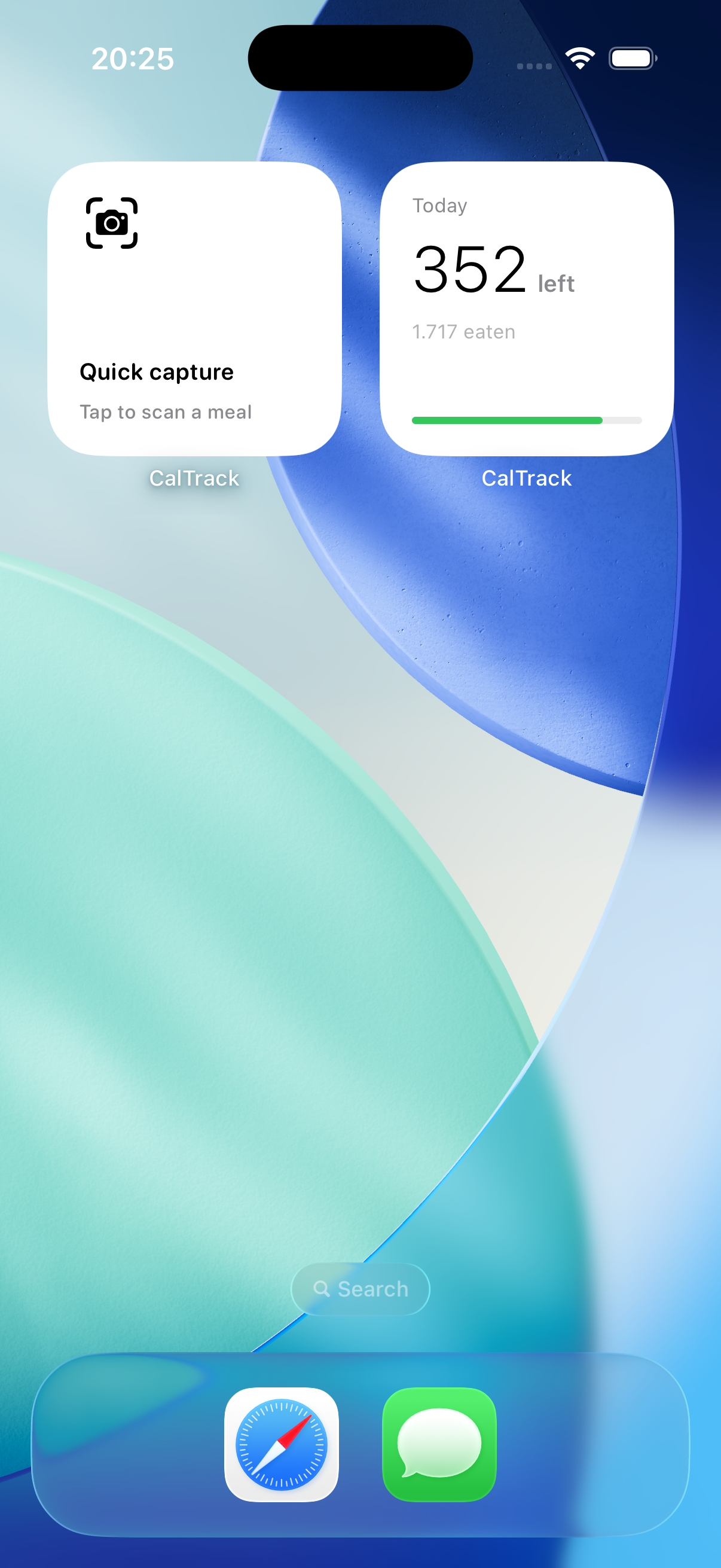 CalTrack small widgets
